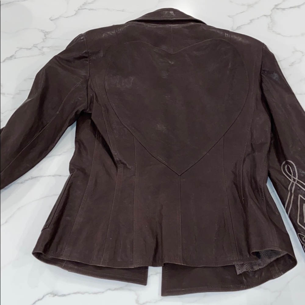 Brown Leather Christian Dior Jacket - Picture 8 of 11